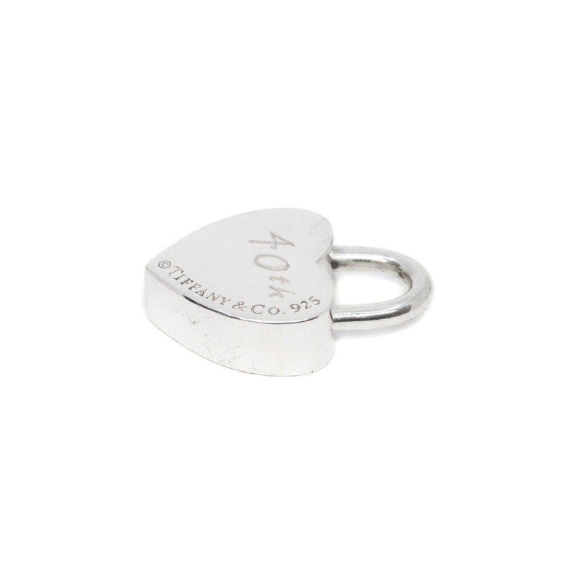 Tiffany & Co. Heart Padlock Pendant with "40th" Engraving #63178-13