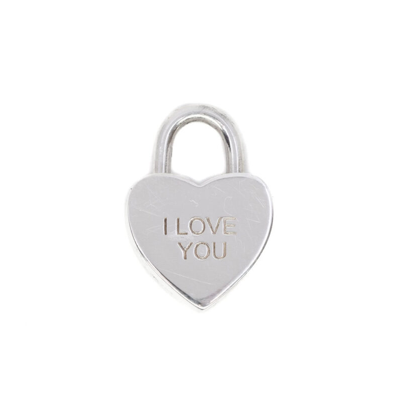 Tiffany & Co. Heart Padlock Pendant with "40th" Engraving #63178-13