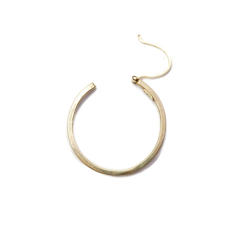 Single 18ct Yellow Gold Patterned Hoop Earring #63658