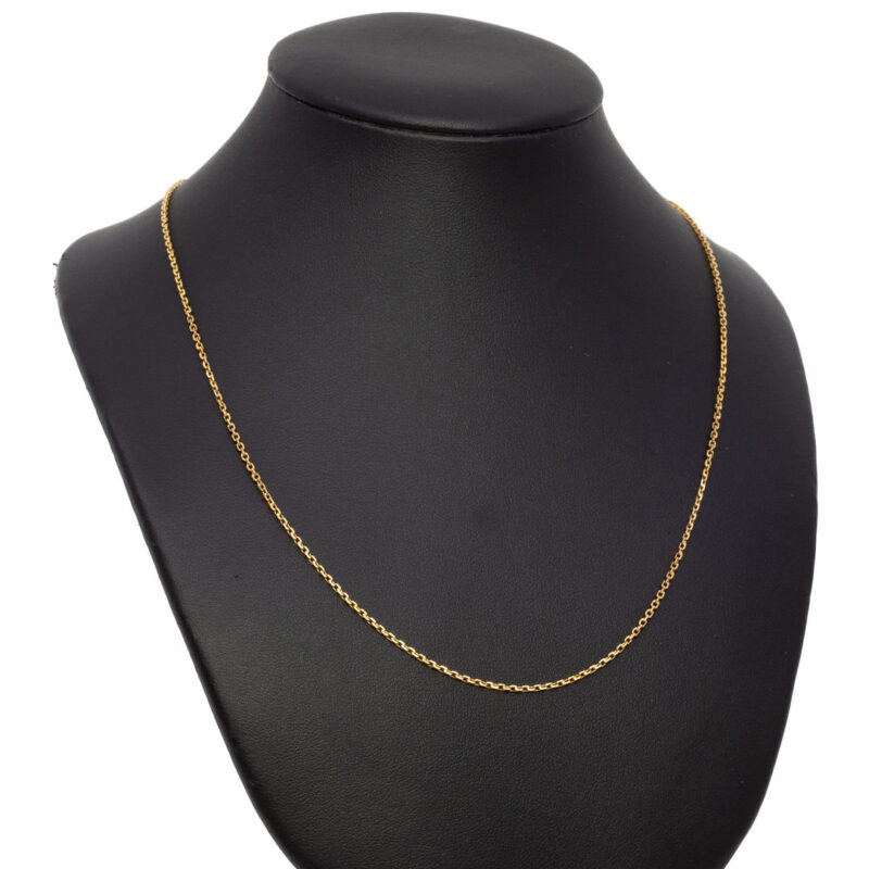 20ct Yellow Gold Fine Cable Link Chain Necklace 62cm #62235 - Image 5