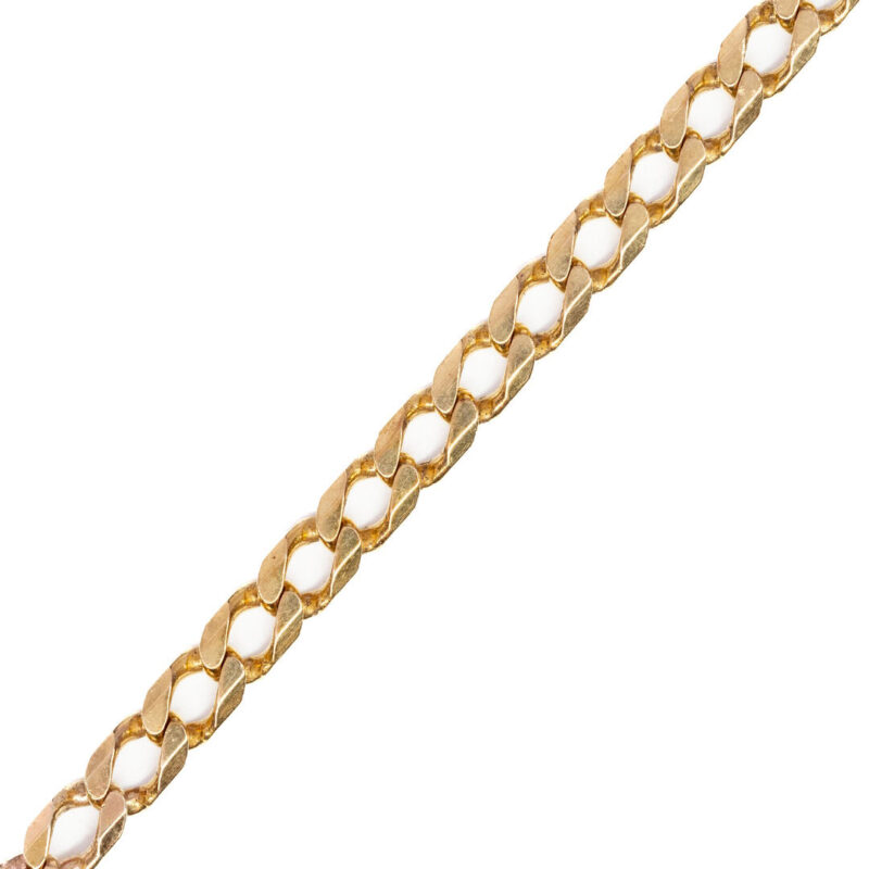 9ct Yellow Gold Curb Link Chain Necklace 58cm #63365