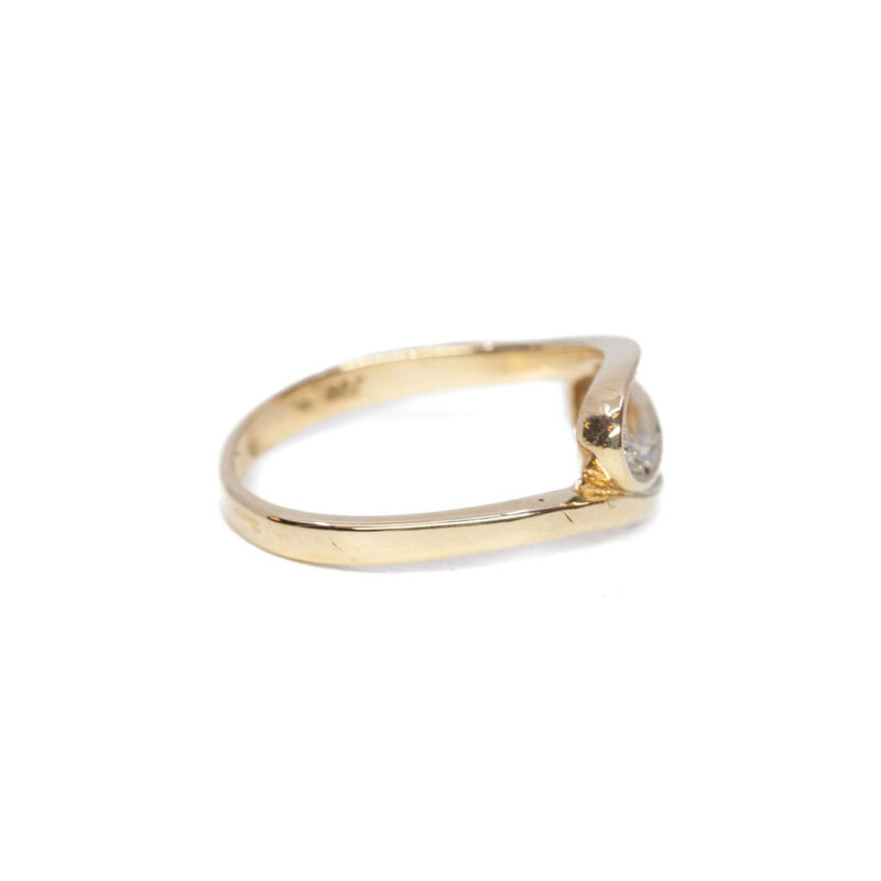 9ct Yellow Gold Diamond S Ring Size L #1079-8