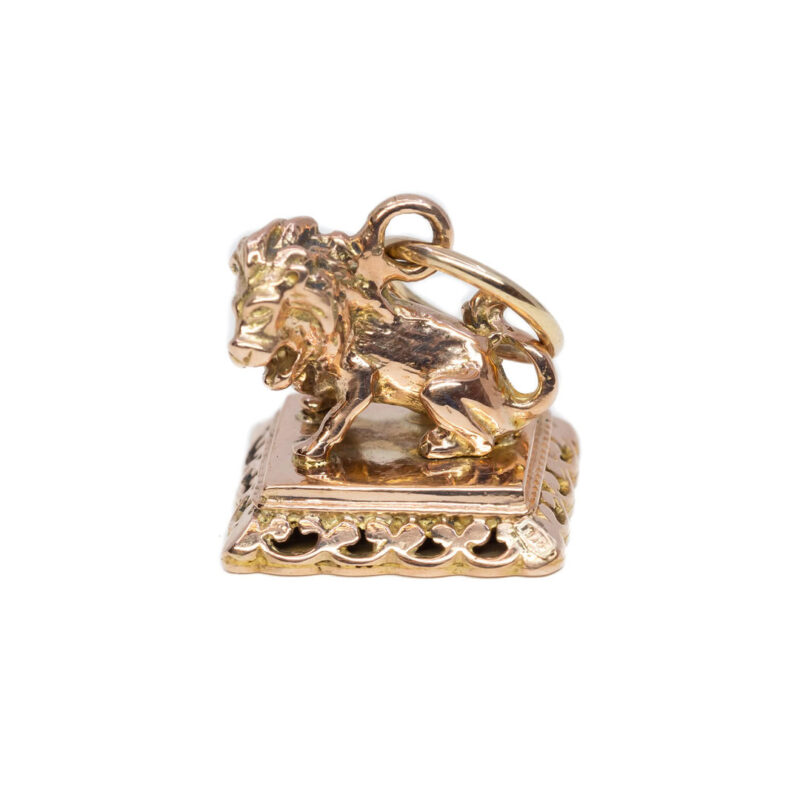 9ct Rose Gold Lion Seal Pendant #63647