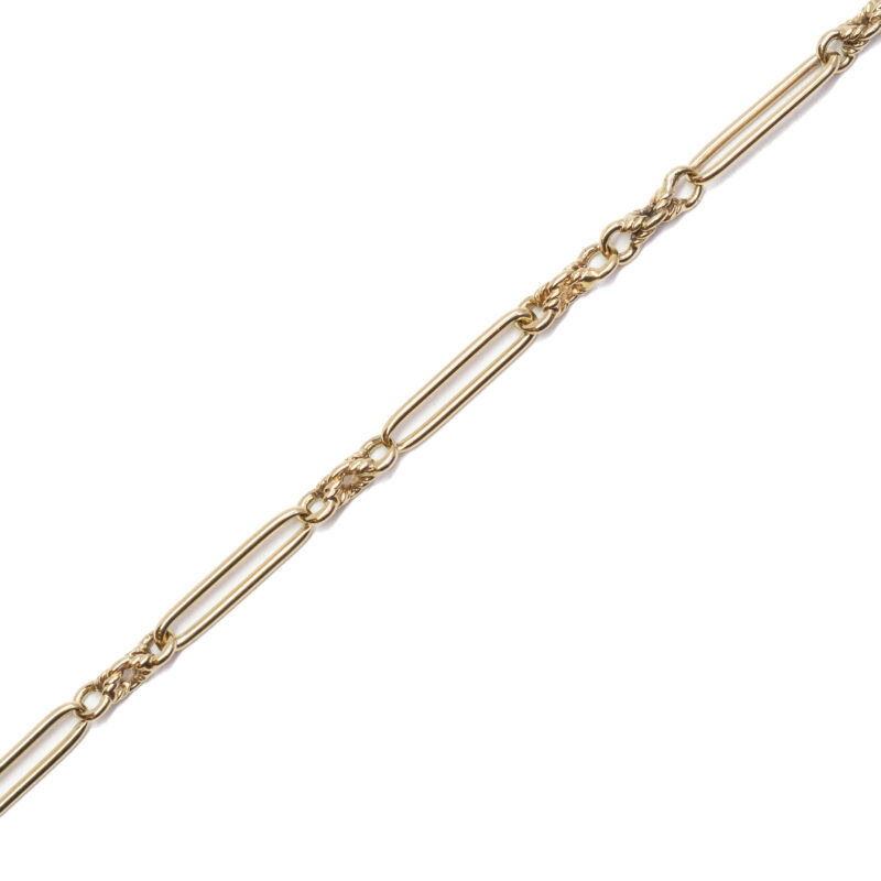 9ct Yellow Gold Fancy Knot Link Bracelet 18.5cm #1079-5