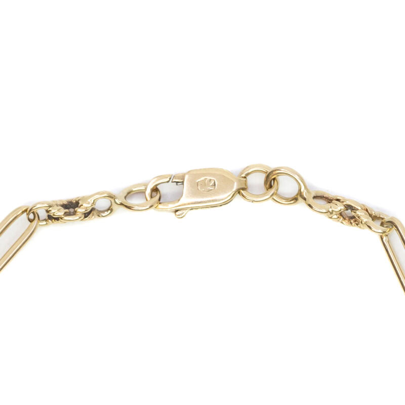 9ct Yellow Gold Fancy Knot Link Bracelet 18.5cm #1079-5