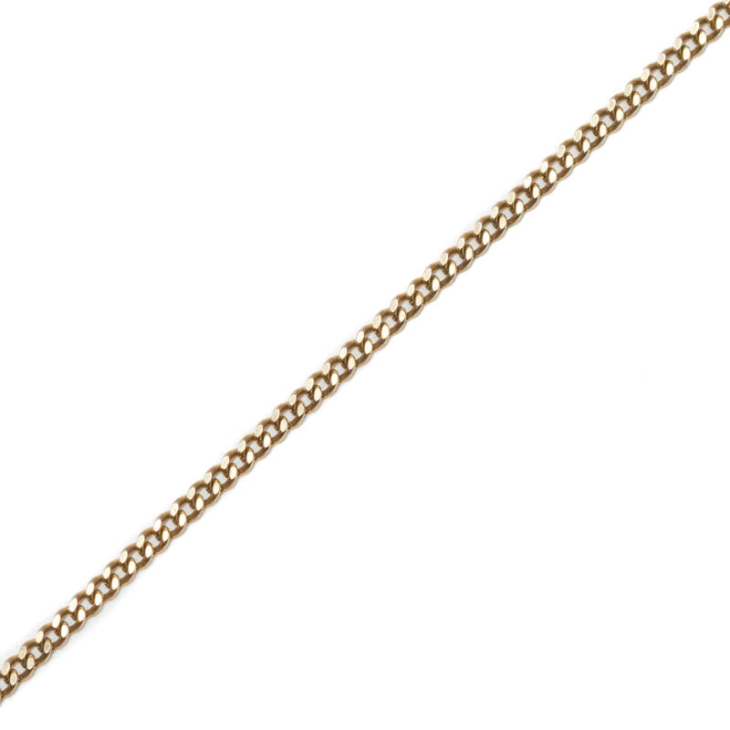 9ct Yellow Gold Fine Curb Link Chain Necklace 45cm #1193-1