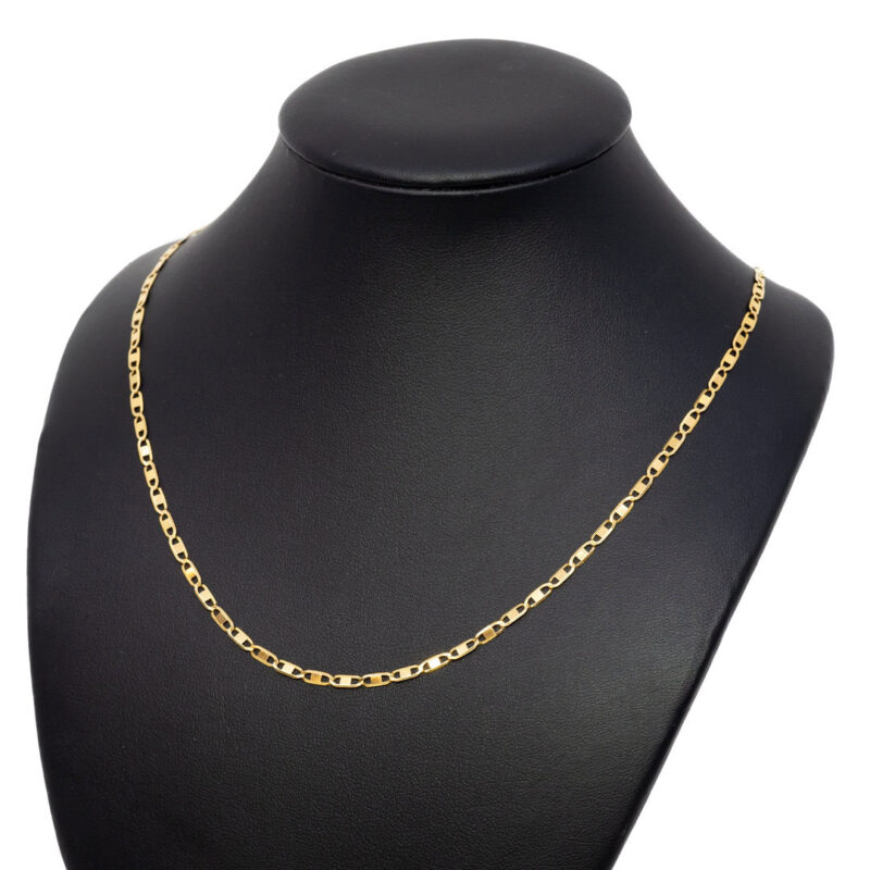 18ct Yellow Gold Anchor Link Chain Necklace 48cm #64024