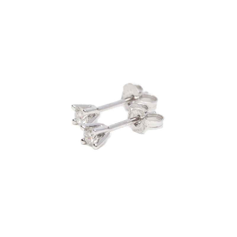 9ct White Gold 0.18ct TDW Diamond Stud Earrings #62750