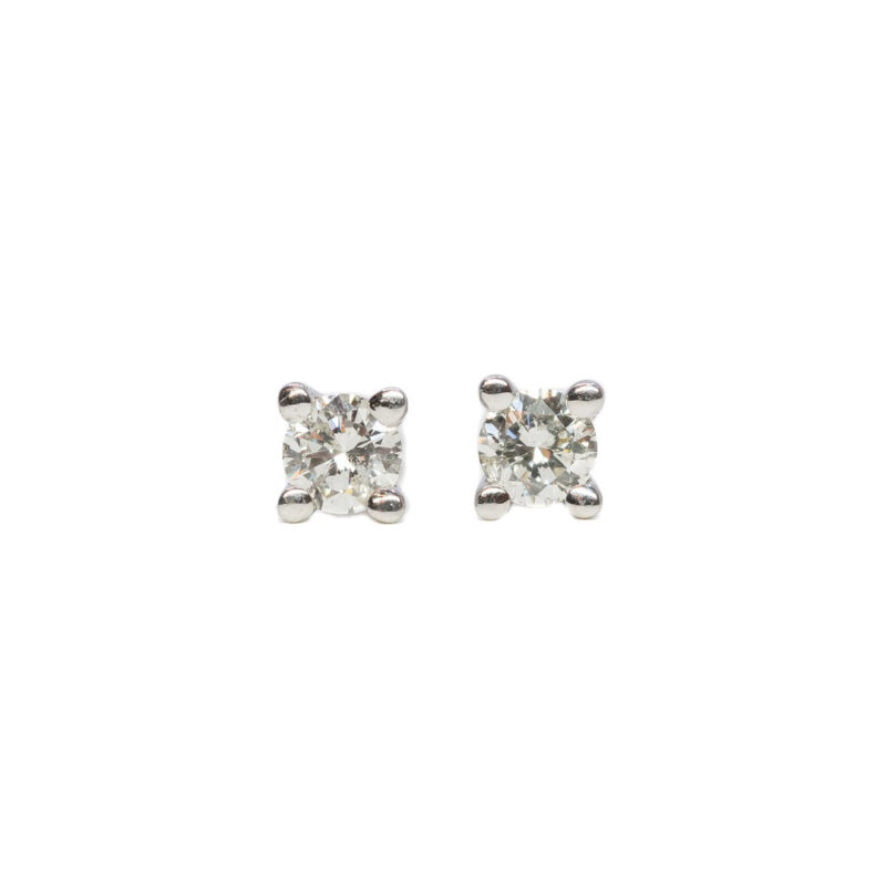 9ct White Gold 0.18ct TDW Diamond Stud Earrings #62750