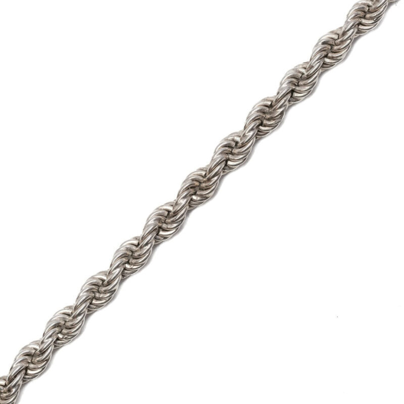 Sterling Silver Rope Chain Bracelet 19cm #62344