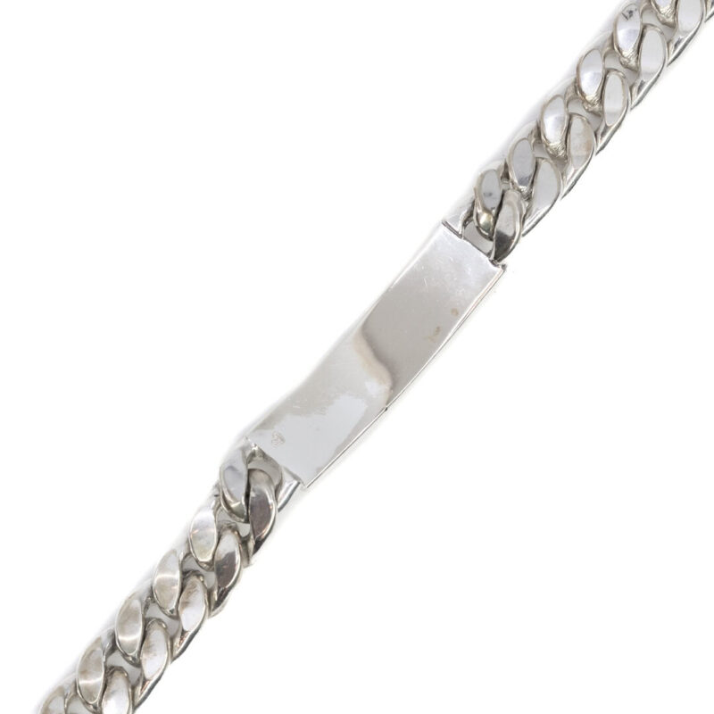 Steel Curb Link Men's ID Fashion Bracelet 21cm #1193-15