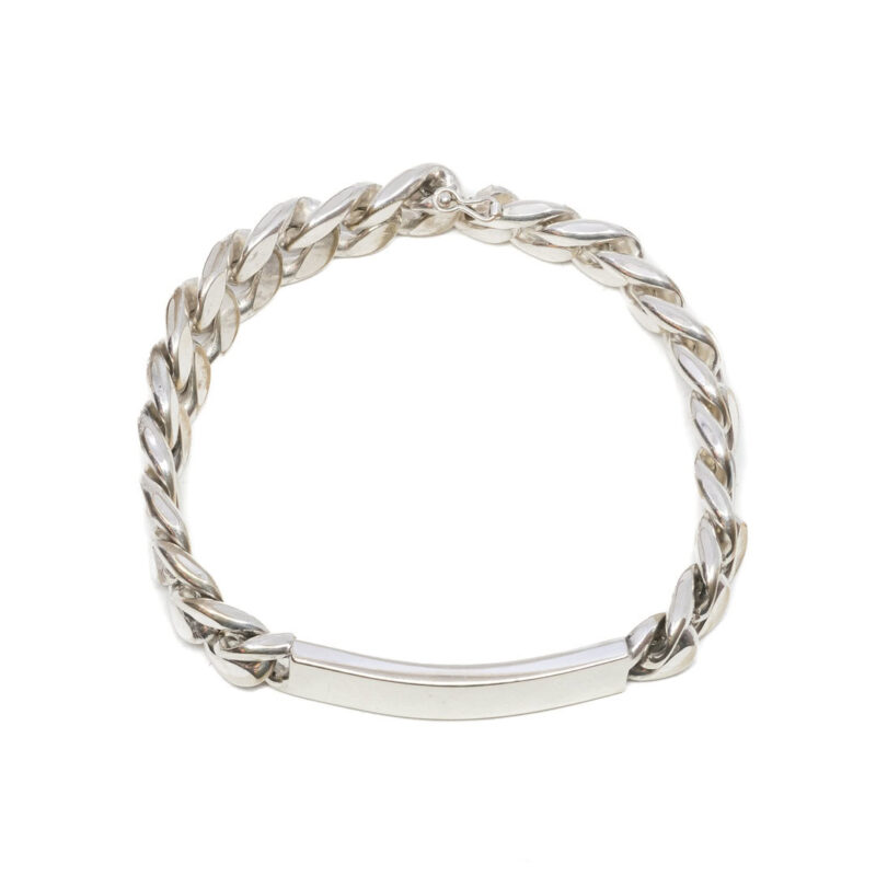 Steel Curb Link Men's ID Fashion Bracelet 21cm #1193-15