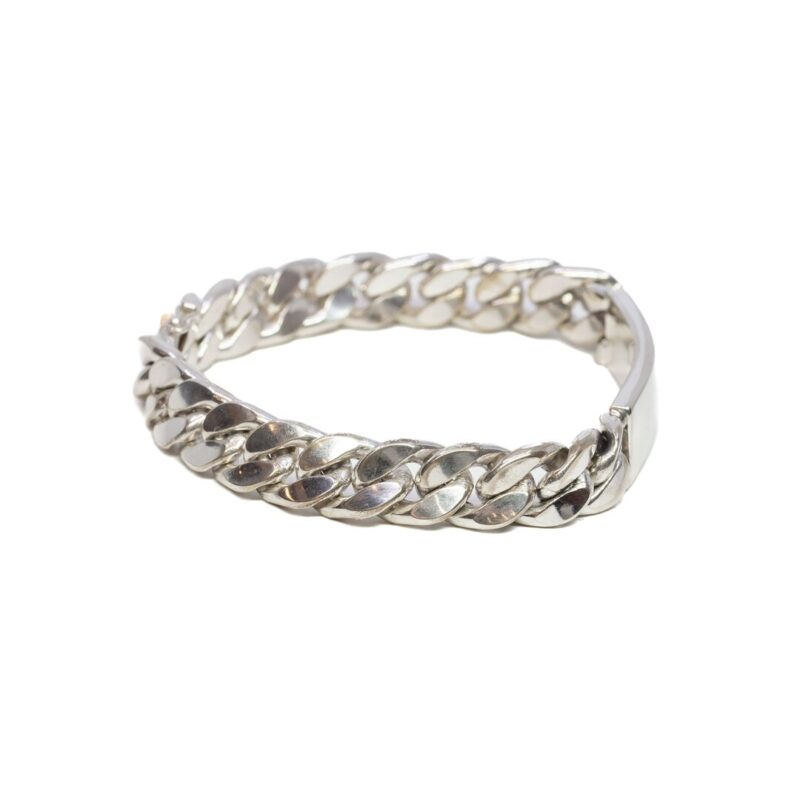 Steel Curb Link Men's ID Fashion Bracelet 21cm #1193-15