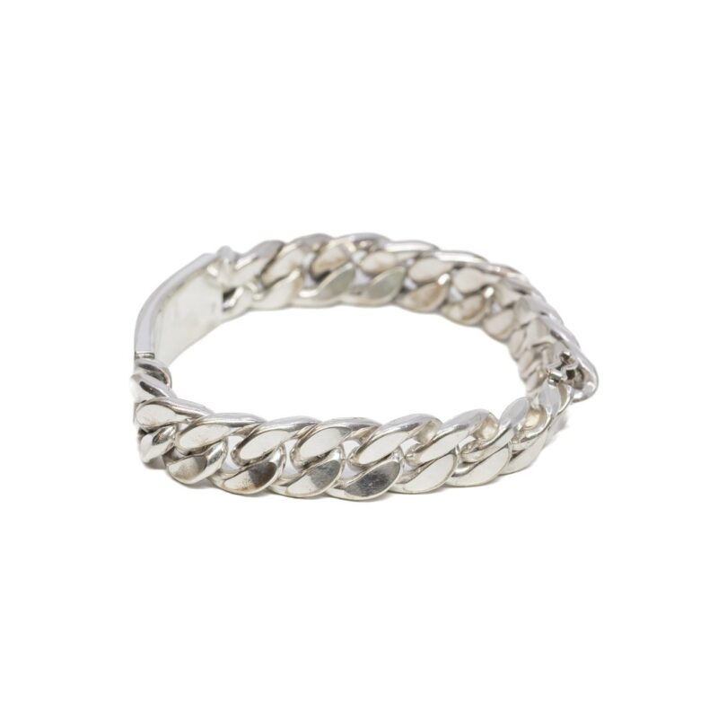 Steel Curb Link Men's ID Fashion Bracelet 21cm #1193-15