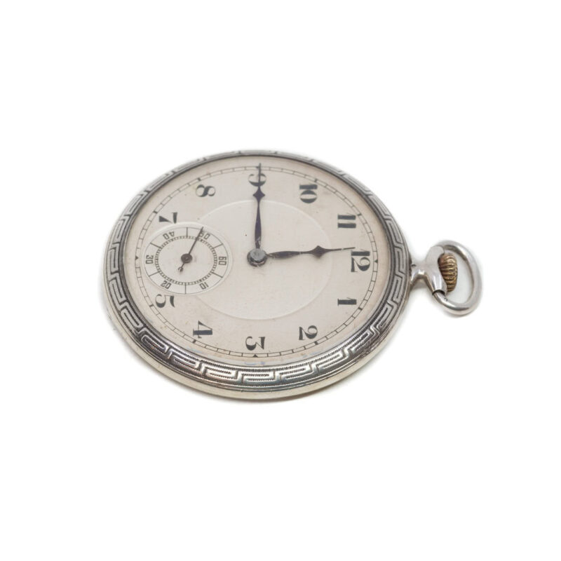 Antique Sterling Silver Huguenin Freres Art Deco Fob / Pocket Watch C.1920s #0895-4