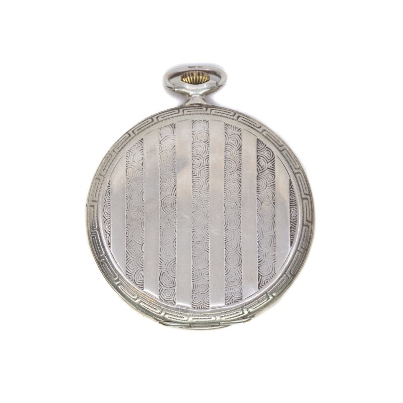 Antique Sterling Silver Huguenin Freres Art Deco Fob / Pocket Watch C.1920s #0895-4