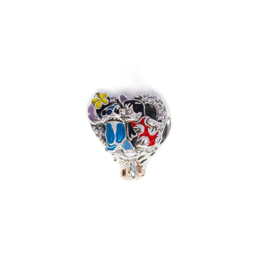 Pandora Sterling Silver Disney Lilo & Stich Ohana Charm #63853
