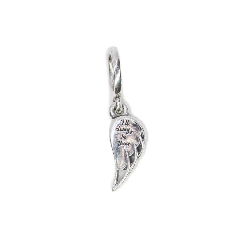 Half Pandora Sterlng Silver Sparkling Splitable Angel Wings Dangle Charm #63854