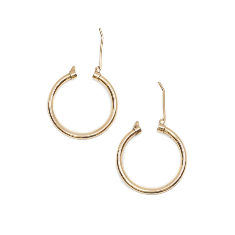 9ct Yellow Gold Hollow Hoop Earrings #1079-1