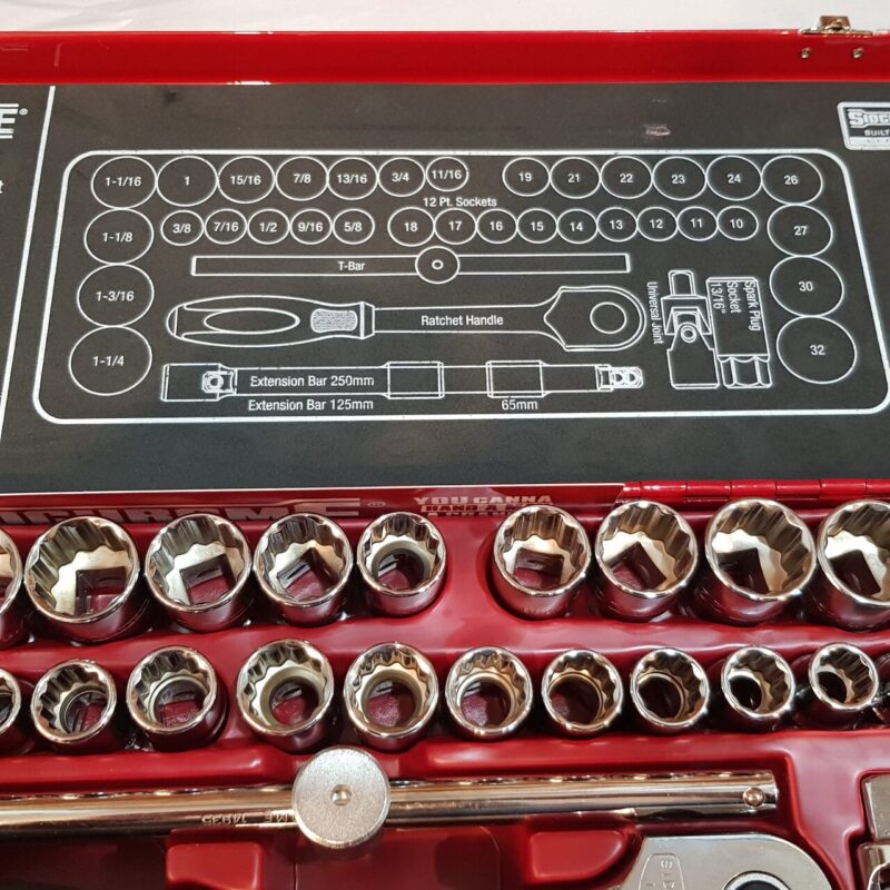 Sidchrome 40 Piece 1/2 Drive Metric & AF Socket Set SCMT14105  #64475 - Image 3