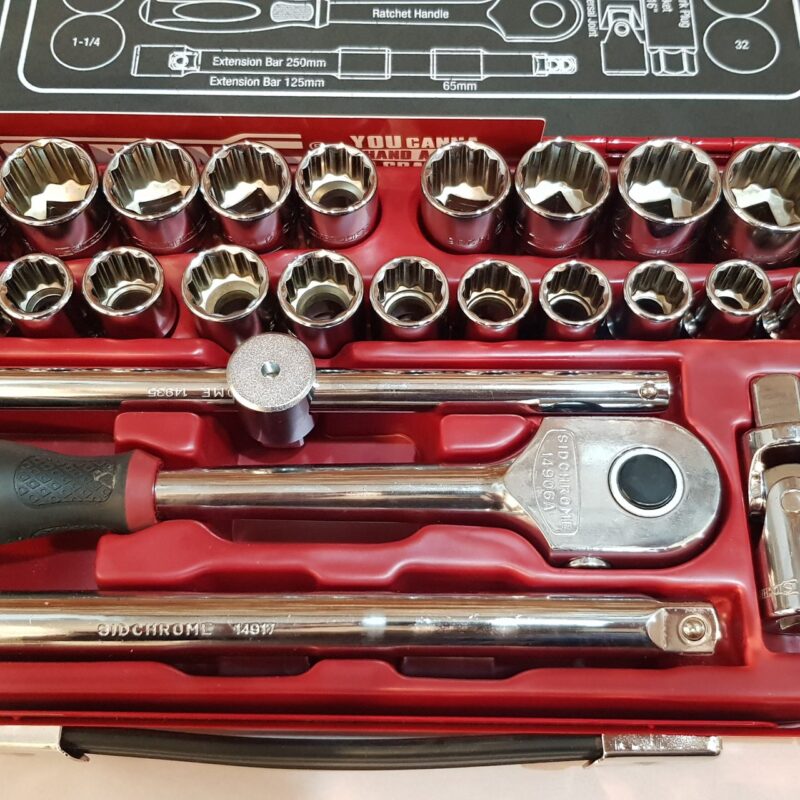 Sidchrome 40 Piece 1/2 Drive Metric & AF Socket Set SCMT14105  #64475 - Image 5