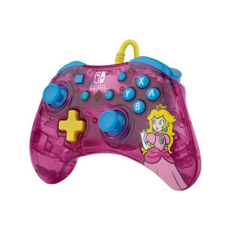 Pdp Gaming Rock Candy Wired Nintendo Switch Controller Bubblegum Peach (mario) #64334-1