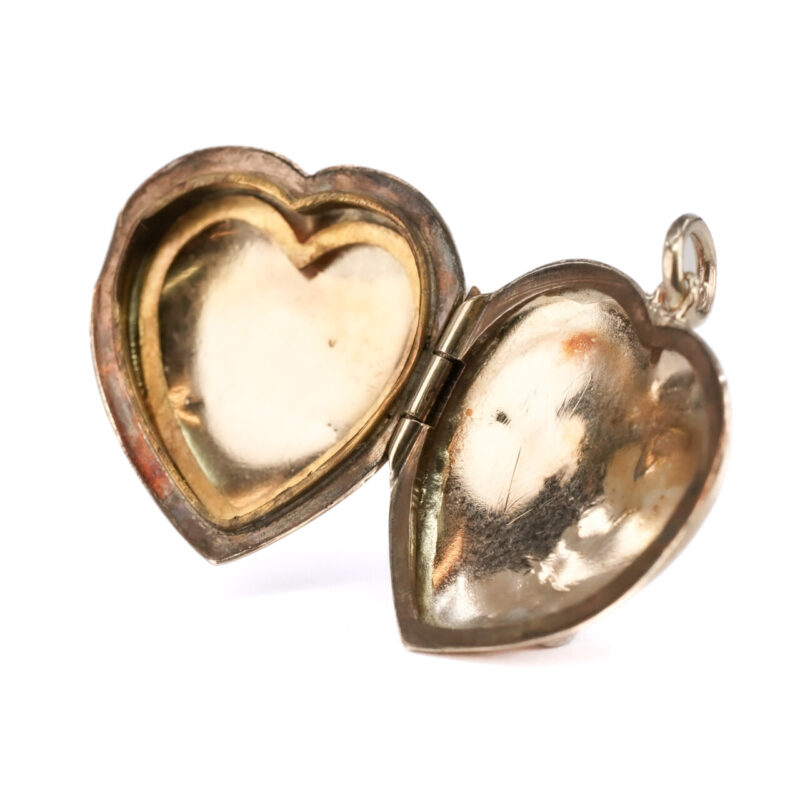 Vintage 9ct Gold Back and Front Heart Locket Pendant #64032 - read decription #64032