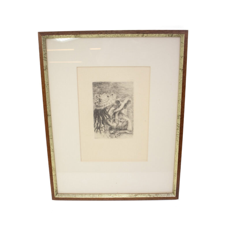 Pierre-Auguste Renoir - Le chapeau épinglé (Pinning the hat) - Framed Etching #63348