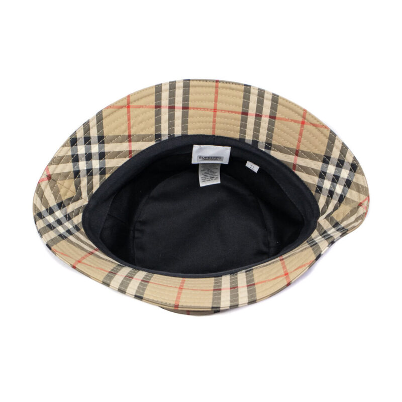 Burberry Check Technical Cotton Bucket Hat Size XL RRP $560 