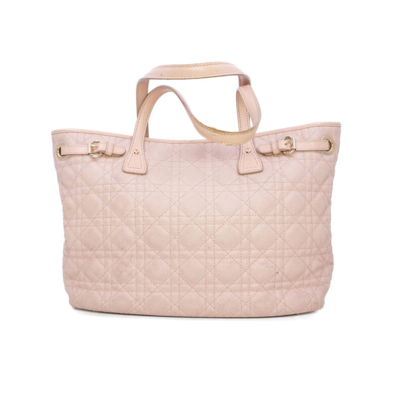 Dior Pink Cannage Coated Canvas & Leather Medium Panarea Shopper Tote 01-RU-O193 #63664