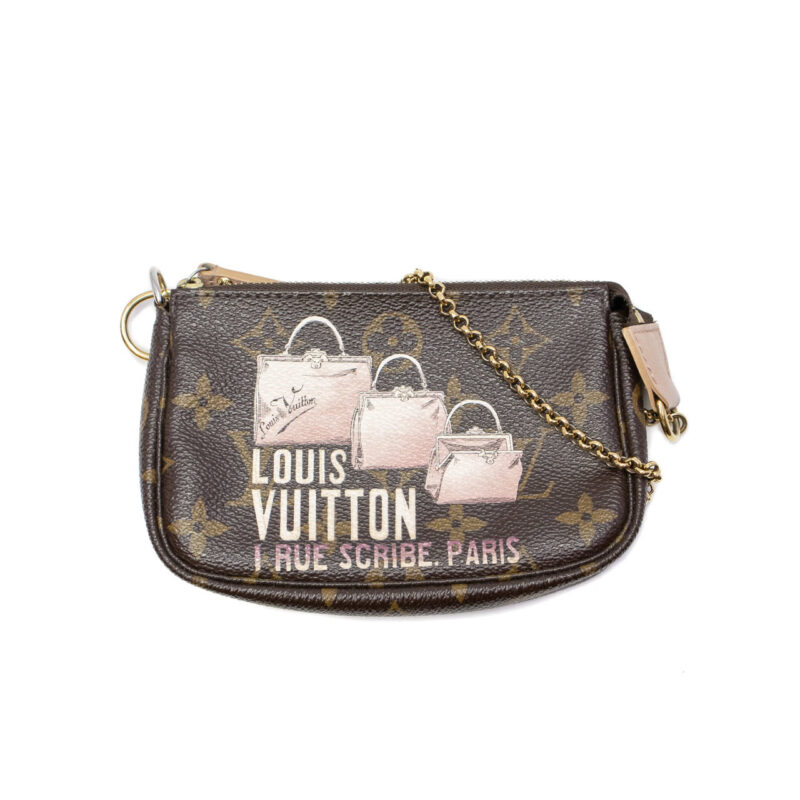 Louis Vuitton LV Limited Edition 1 Rue Scribe Paris Mini Accessories Pochette Bag DU2180 #64410