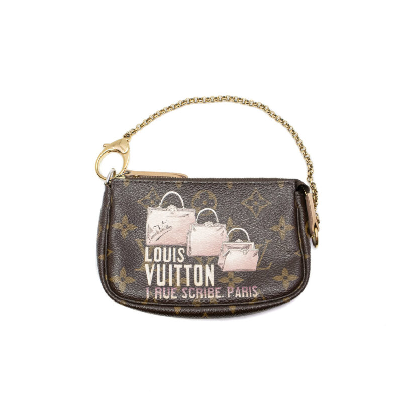 Louis Vuitton LV Limited Edition 1 Rue Scribe Paris Mini Accessories Pochette Bag DU2180 #64410