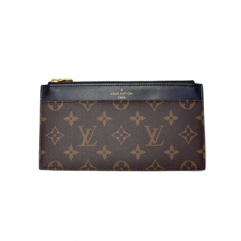 Louis Vuitton Slim Purse Noir Wallet M80348 #64411