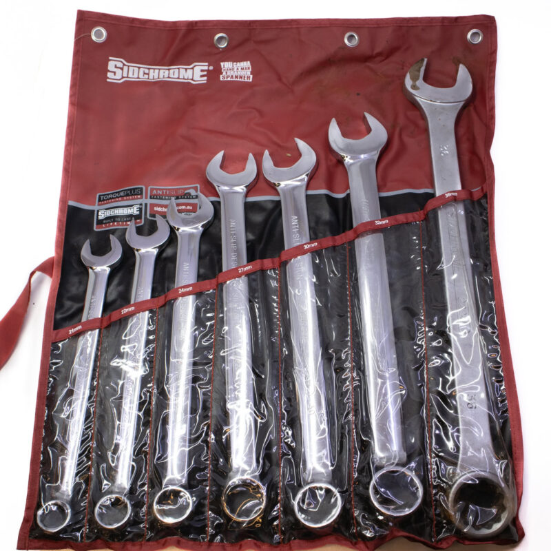 Sidchrome 7 Piece Ring & Open End Metric Large Size Spanner Set - SCMT22209 #64318