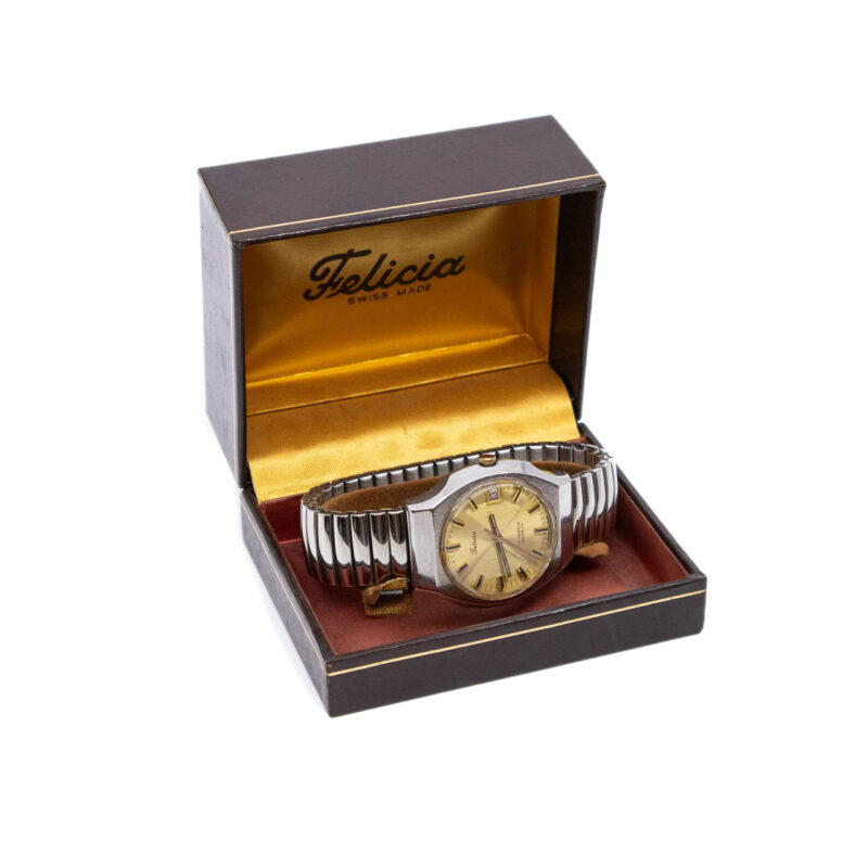 Vintage Felicia Manual 36mm Watch 17 Jewels Incabloc - in Box #63360