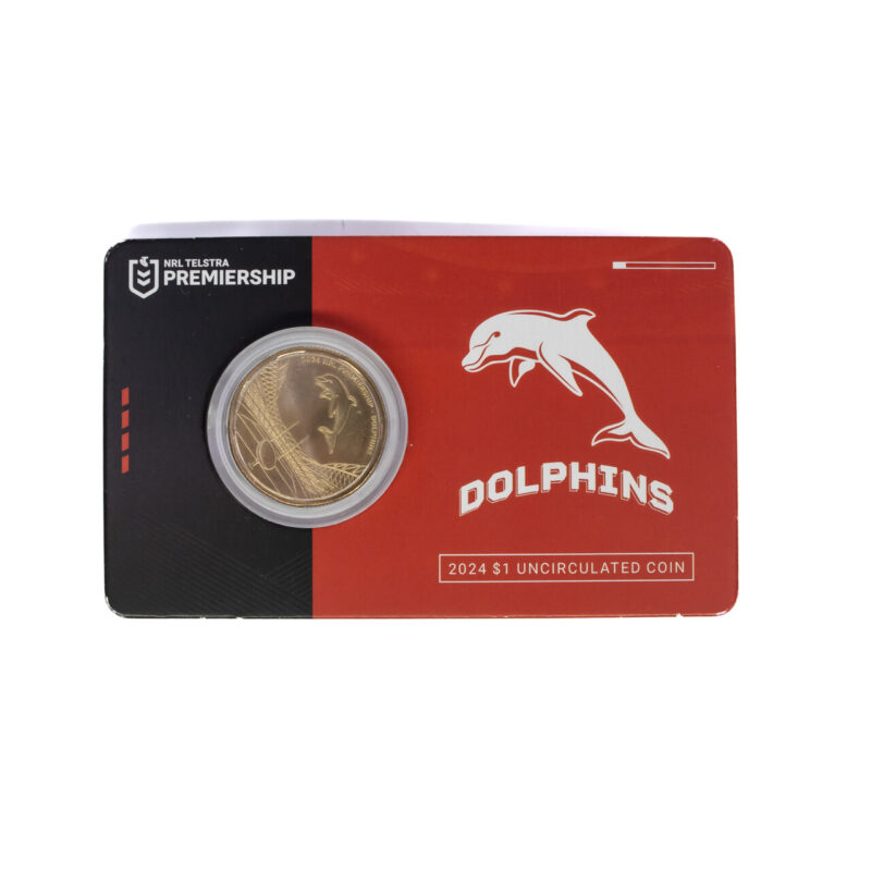 2024 Australia National Rugby League $1 Coin in Card - Dolphins #64492