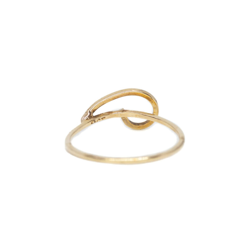 9ct Yellow Gold Abstract Twist Ring Size O #61997