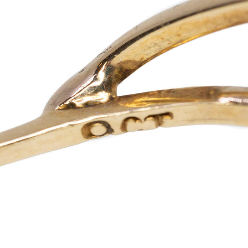 9ct Yellow Gold Abstract Twist Ring Size O #61997