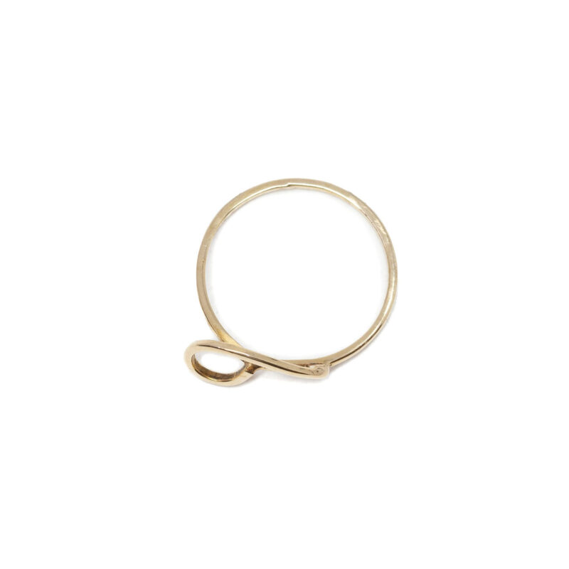 9ct Yellow Gold Abstract Twist Ring Size O #61997