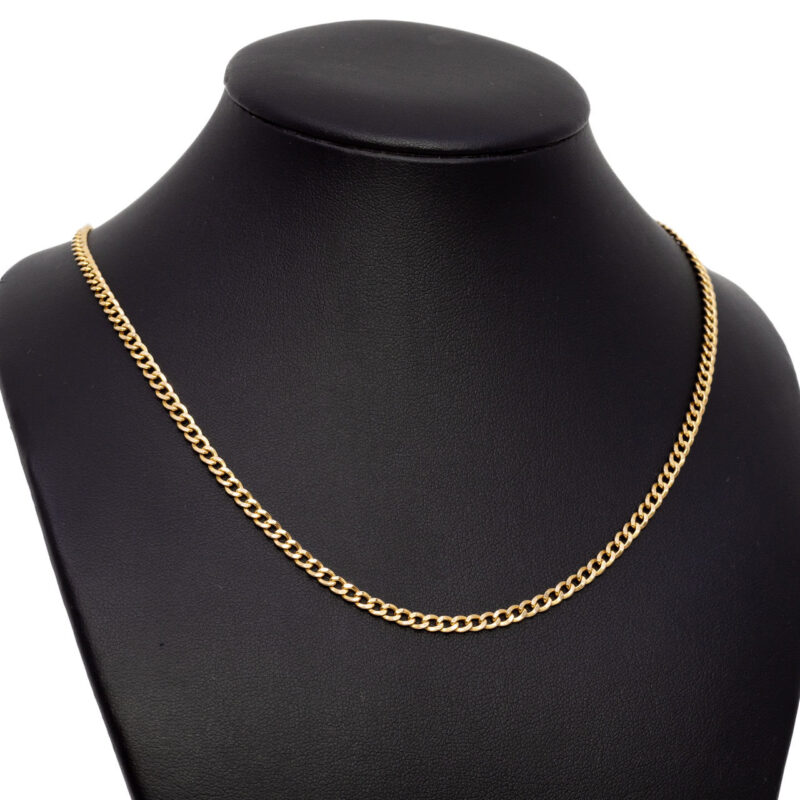 9ct Yellow Gold Hollow Curb Link Chain Necklace 65cm #64263 - Image 6