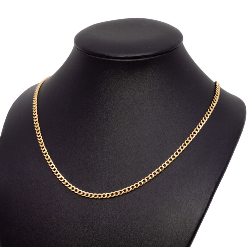 9ct Yellow Gold Hollow Curb Link Chain Necklace 65cm #64263 - Image 5