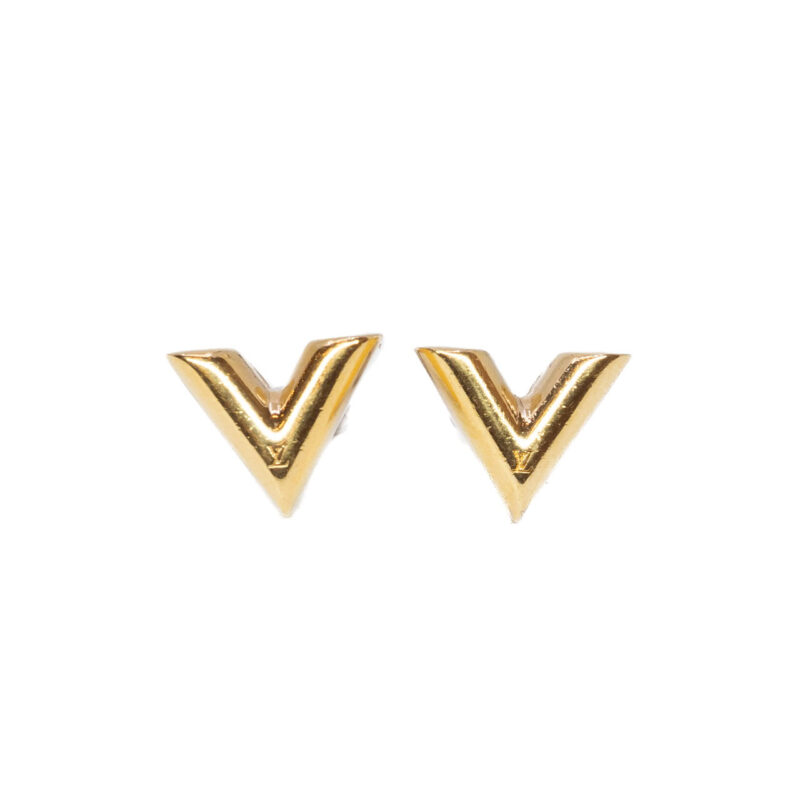 Louis Vuitton Essential Stud Earrings Yellow-Tone #64415