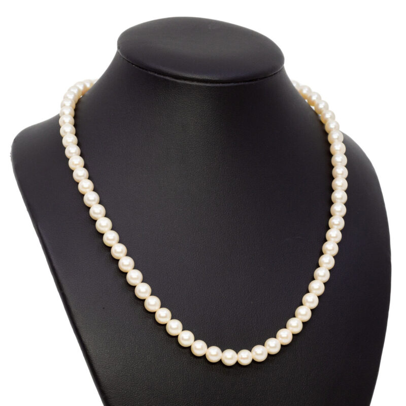 9ct Yellow Gold Cultured Pearl Strand Necklace 42cm #63005