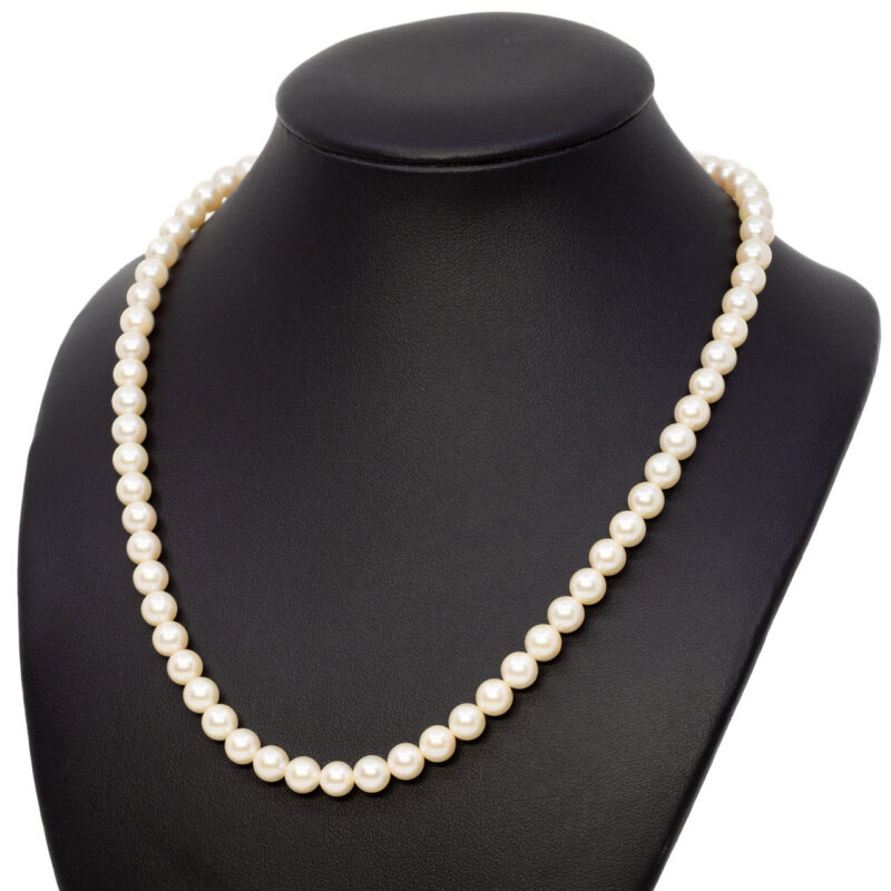 9ct Yellow Gold Cultured Pearl Strand Necklace 42cm #63005