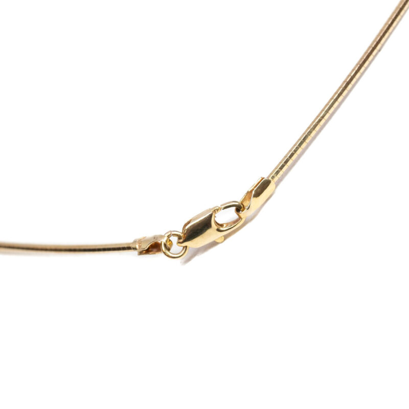 9ct Yellow Gold Fine Omega Chain Necklace 42cm #63002 - Image 3