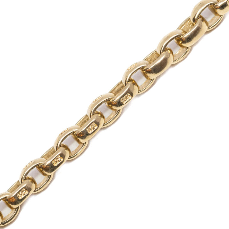 9ct Yellow Gold Oval Link Belcher Bracelet 18.5cm - Hallmarked Links #64247 - Image 5