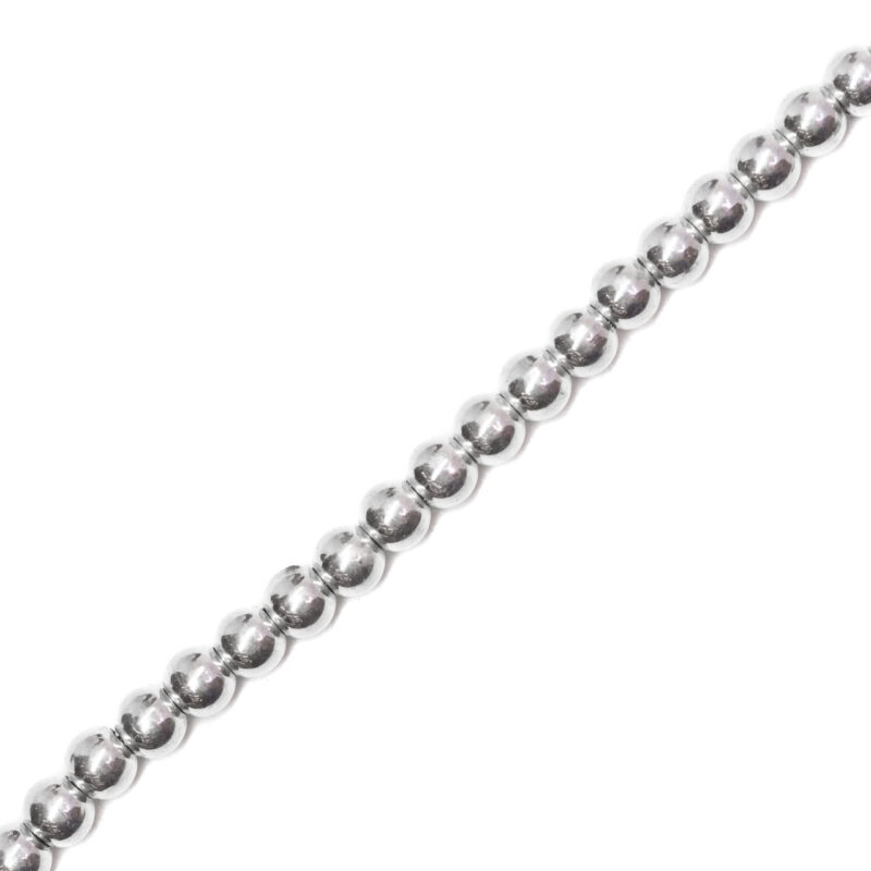 Sterling Silver Tiffany & Co. Blue Heart Tag Bead Bracelet RRP $460 #63703