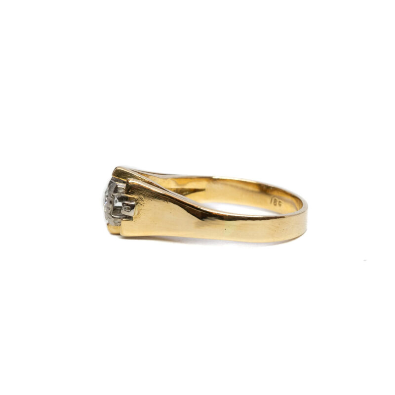 Vintage 18ct Yellow Gold Diamond Ring Size M 1/2 #0504646