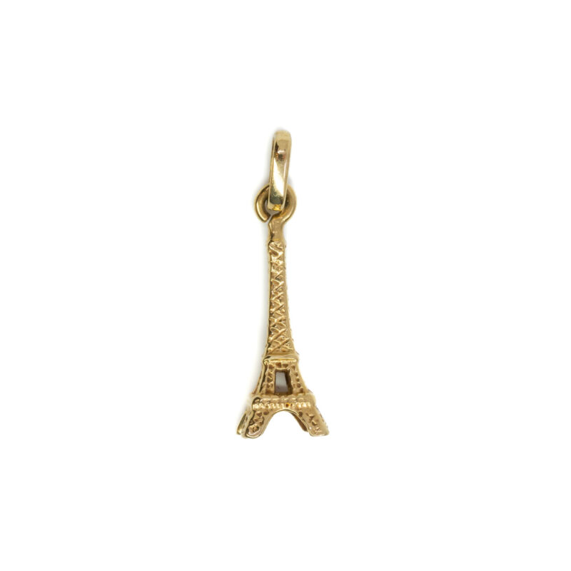 18ct Yellow Gold Eiffel Tower Charm Pendant #64226