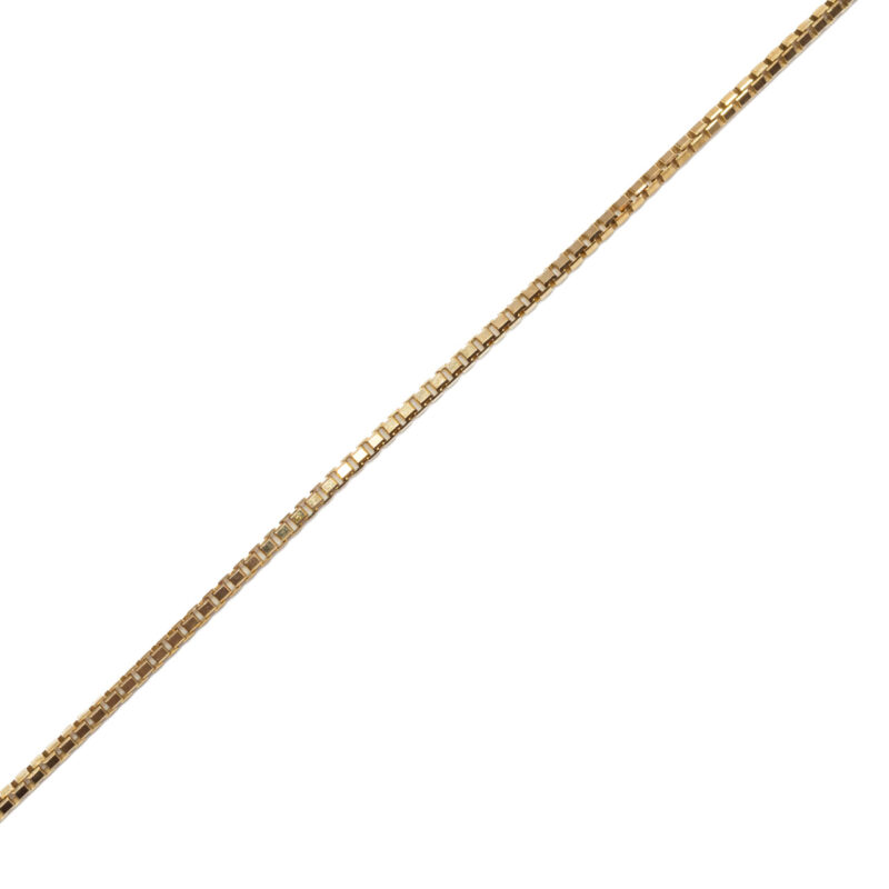 14ct Yellow Gold Fine Box Link Chain Necklace 40cm #56420 - Image 2